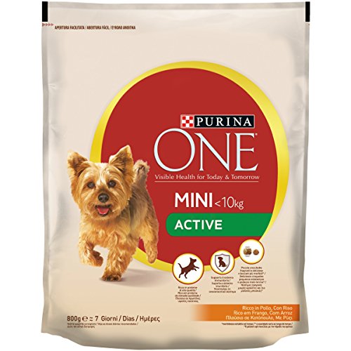 PURINA ONE DD My Dog Is Active Pollo y arroz 800 g – 8 Unidades