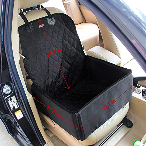 QMMD Funda para Asiento De Automóvil para Perros con Cubiertas Impermeables Gratis para Cinturón De Seguridad para Mascotas (2 En 1) Aletas Plegables para Paredes Resistentes Accesorios De Viaje