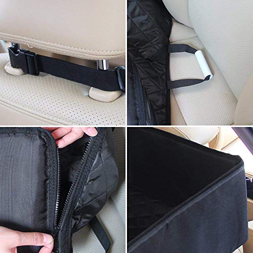 QMMD Funda para Asiento De Automóvil para Perros con Cubiertas Impermeables Gratis para Cinturón De Seguridad para Mascotas (2 En 1) Aletas Plegables para Paredes Resistentes Accesorios De Viaje