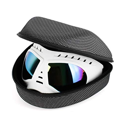 QNMM Gafas para Perros - Protección UV A Prueba de Viento Gafas para Mascotas a Prueba de Nieve, Marco Suave, Correas Elásticas Ajustables - para Perros Medianos Y Grandes