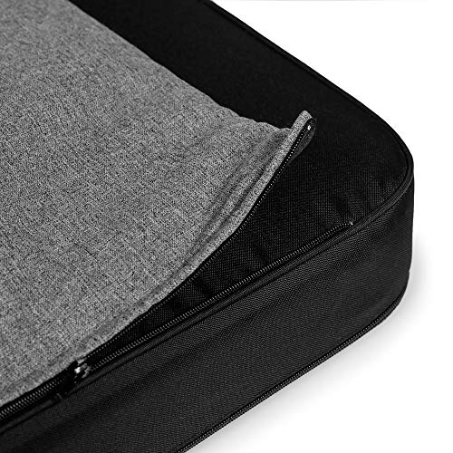 R Rexproduct Zip Zap Premium Cama para Perros Memory Foam Medicinal Cama para Mascotas sofá con Cremallera Funda extraíble Lavable Gris de Melange Oscuro XL (80 x 120 x 8 cm)