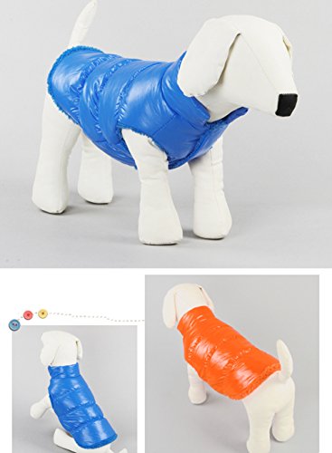 RC GearPro Forro Polar Forrado cálido Perro Chaqueta Cozy Impermeable a Prueba de Viento Chaleco del Perrito Abrigo de Invierno Ropa para Perros para Perros pequeños medianos Grandes (Blue, S)