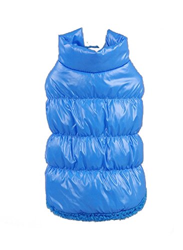 RC GearPro Forro Polar Forrado cálido Perro Chaqueta Cozy Impermeable a Prueba de Viento Chaleco del Perrito Abrigo de Invierno Ropa para Perros para Perros pequeños medianos Grandes (Blue, S)