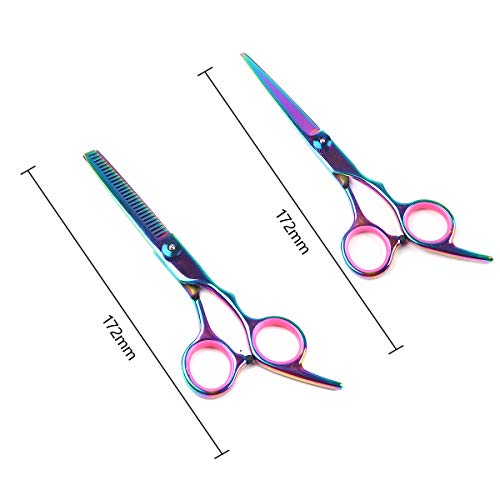 RCruning-EU Tijeras de Perro Set tainless Steel Scissor with Combs Trimmer Kits Kit de Peluquería Canina Perros y Gatos for Perros Gatos Mascotas