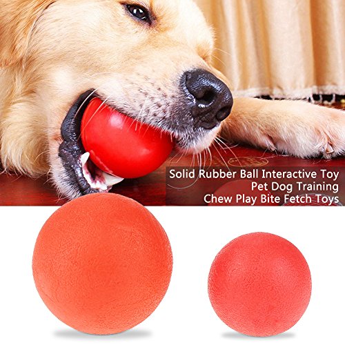 Redxiao Juguete de Bola para Mascotas, Juego Divertido Interactivo Duradero Personalizado de Goma sólida para Mascotas(L)