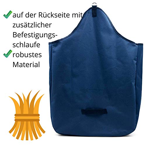 Reitsport Amesbichler - Bolsa de viaje con bolsa de recogida para heno (70 x 46 x 16 cm), color azul