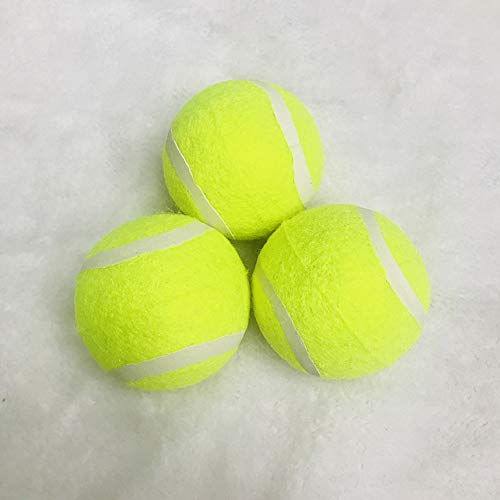 RIsxffp 6.5cm Durable Goma no tóxica Perro Pelota de Tenis Juguete Mascota Juego de Captura Entrenamiento Green