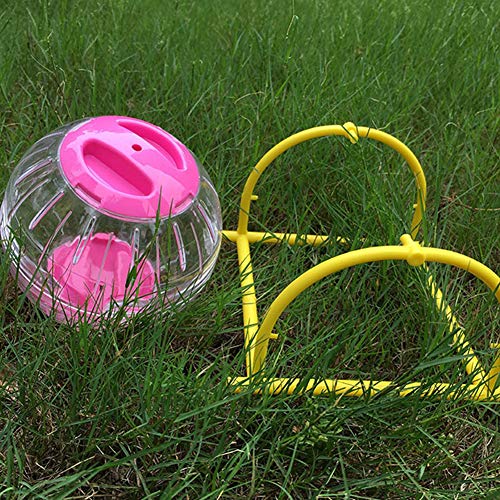 RIsxffp Bola de plástico para Correr Puesta a Tierra Trotar Hámster Juguete para Mascotas pequeño Ejercicio 12cm Pink