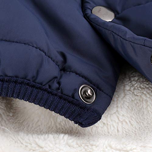 Ropa Cálida para Perros de Mascotas, Abrigos y Chaquetas Impermeables de Invierno para Perros pequeños y medianos Grandes Chaleco de Perro Cachorro, Resistente al viento,Armada,XL: Busto (66CM)