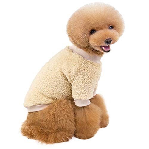 Ropa De Invierno Cálido Mascotas Abrigo Chaqueta Para Pequeño Perros Albaricoque 2XL