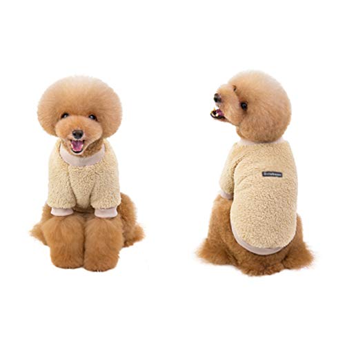 Ropa De Invierno Cálido Mascotas Abrigo Chaqueta Para Pequeño Perros Albaricoque 2XL