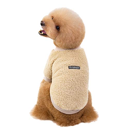 Ropa De Invierno Cálido Mascotas Abrigo Chaqueta Para Pequeño Perros Albaricoque 2XL