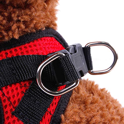 rostsp Arnés Antitirones Perro Ajustable Arnés para Perros Chaleco Puppy Cat Poliéster Malla Cofre Soft Comfort Correa para Mascotas para Perros Pequeños Accesorios para Perros-Red_M