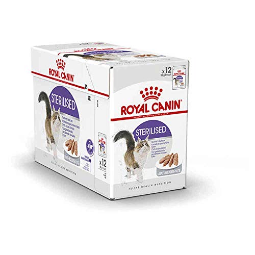 ROYAL CANIN Sterilised, Comida para Gatos - Paquete de 12 x 85 gr - Total: 1020 gr