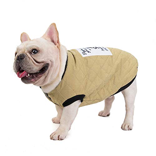 RTEAQ Abrigo Perro Ropa de algodón Caliente para la Chaqueta de Invierno de Bulldog, Perros pequeños, Abrigo de Malta Carlino, Ropa para Perros