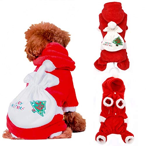 RTEAQ Ropa Mascotas Ropa para Perros Mascotas Trajes de Navidad Traje de Papá Noel Suave Abrigo Outlet Polar Fleece Invierno