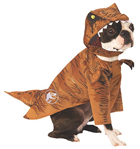 Rubie'S - Disfraz Oficial del Mundo jurásico de Dinosaurio del Reino caído Rex T-Rex para Perro