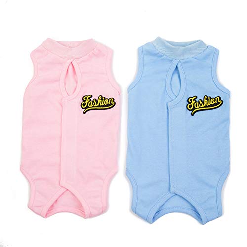 Rysmliuhan Shop Ropa para Gatos Pequeños Traje De Recuperación para Gatos Traje quirúrgico para Perro después de castrar Ropa de Gato Solo para Gatos Blue,l