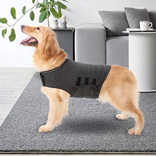 Rysmliuhan Shop Trajes Perro Abrigo Perro Camiseta médica para Perros Abrigos para Perros medianos Chaqueta antiansiedad para Perro Alivio de ansiedad para Perros Gray,XL