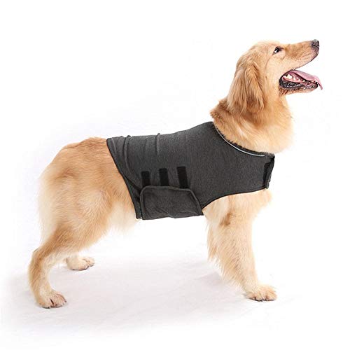 Rysmliuhan Shop Trajes Perro Abrigo Perro Camiseta médica para Perros Abrigos para Perros medianos Chaqueta antiansiedad para Perro Alivio de ansiedad para Perros Gray,XL