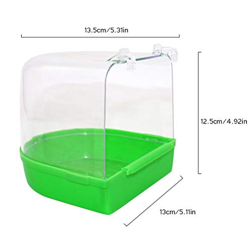 Sahgsa Baño para pájaros Accesorios para jaulas de pájaros para Mascotas 1 Pieza baño Transparente para pájaros para pinzones, Canario, Loro, Color Aleatorio