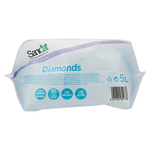 Sanicat Diamonds Arena de Gatos Ultra Absorbente de Gel de Silice - 5L