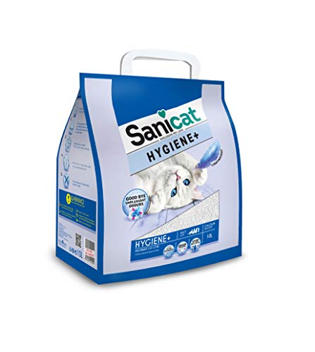 Sanicat Hygiene Lecho Absorbente para gatos a base de silicato de calcio, 10 l