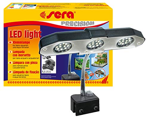 Sera 31138 LED Light 3 x 2 W una lámpara LED (6 W/12 V) con Reflector Delgado para la iluminación de Acuario y terrario como por Ejemplo el Nano Acuario Cube 16 l