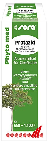 Sera Phyto Med Protazid medicamentos para Peces Ornamentales contra Ichthyofhirius multifiliis y Otros parásitos de la Piel