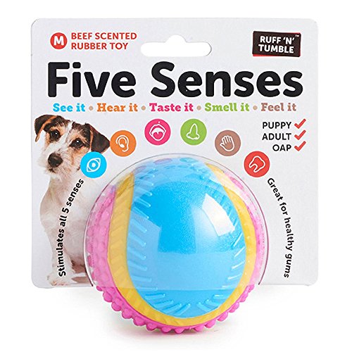 Sharples Five Senses, Pelota con Aroma de Carne de Vaca para Perros