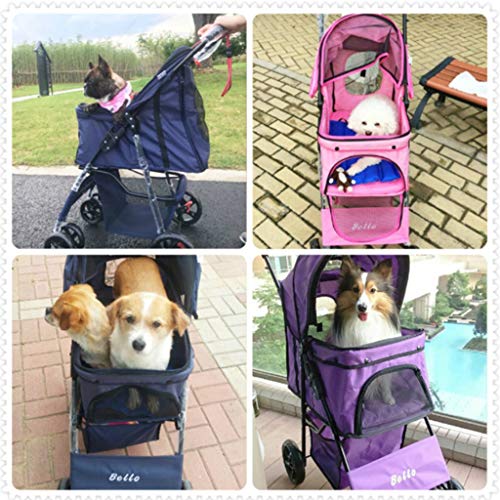 Silla de ruedas para perros ajustable Cochecito de perro |Pet Dog Cat Animal Stroller |Buggy for perros for viajar |Sillita de paseo for veterinaria Cochecito for discapacitados |2 ruedas giratorias d