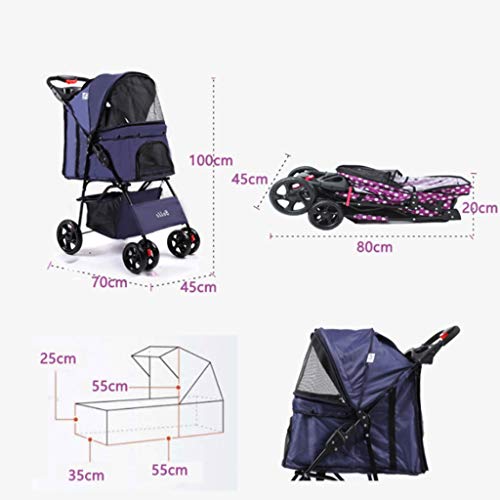 Silla de ruedas para perros ajustable Cochecito de perro |Pet Dog Cat Animal Stroller |Buggy for perros for viajar |Sillita de paseo for veterinaria Cochecito for discapacitados |2 ruedas giratorias d