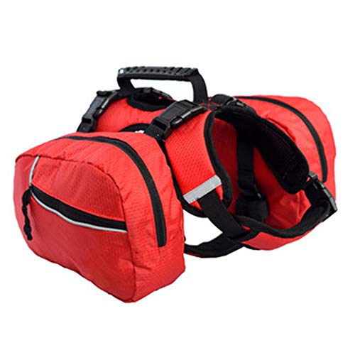 Simis Mochila para Perro 2 en 1 Mochila Desmontable para Mochila para Perros medianos y Grandes para excursiones de Senderismo Paquete de Viaje para Acampar Accesorios para Caminatas al Aire Libre,M