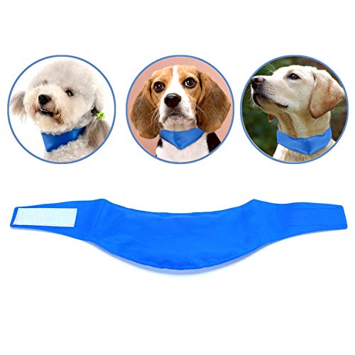 smalllee_lucky_store Cooling Collar Chill out Ice Bandana Bufanda refrescante Cuello Bandana para Gatos Perros pequeños/medianos/Grandes, Verano Caliente, Perro Caminar, Entrenamiento – Azul