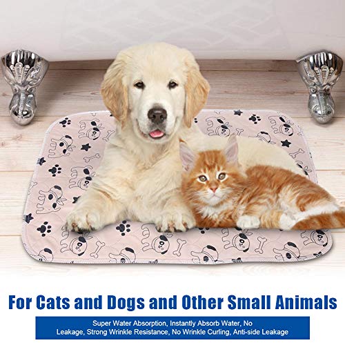 Smandy Pet Pee Pad, 3 Tamaños Reutilizable Impermeable Cachorro Perro Gato Pee Pads Cama Alfombra Lavable Absorbente Mascota Trainging Pads Orina de Perro(40×60cm)