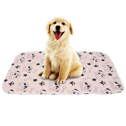 Smandy Pet Pee Pad, 3 Tamaños Reutilizable Impermeable Cachorro Perro Gato Pee Pads Cama Alfombra Lavable Absorbente Mascota Trainging Pads Orina de Perro(40×60cm)