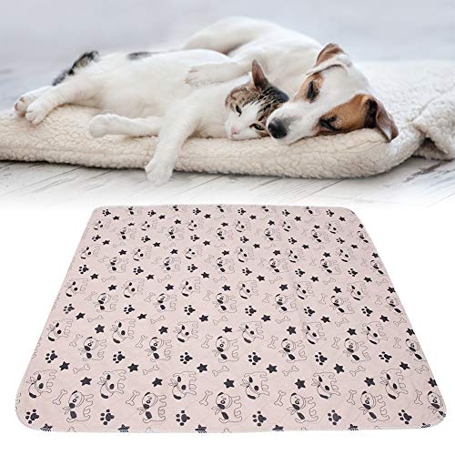 Smandy Pet Pee Pad, 3 Tamaños Reutilizable Impermeable Cachorro Perro Gato Pee Pads Cama Alfombra Lavable Absorbente Mascota Trainging Pads Orina de Perro(80×90cm)