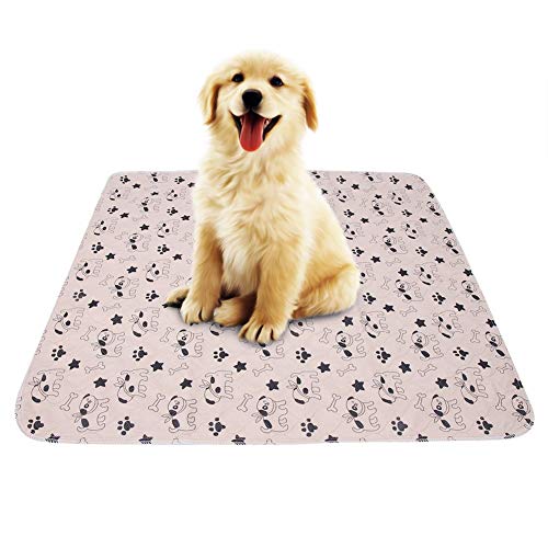 Smandy Pet Pee Pad, 3 Tamaños Reutilizable Impermeable Cachorro Perro Gato Pee Pads Cama Alfombra Lavable Absorbente Mascota Trainging Pads Orina de Perro(80×90cm)