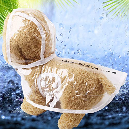 Smoro Impermeables para Perros Mascotas Poncho con Capucha, Cachorro de Perro Mascotas Ligeras Impermeables Peluche Transparente Poncho de plástico Impermeable para Perros pequeños y medianos