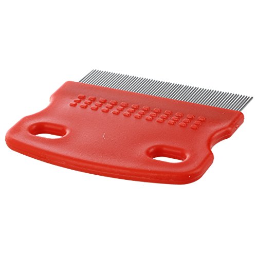 SODIAL(R) Acero Proteccion Flea Diente Fino Clean Comb gato Mascotas Hair perro cepillo suave Pequeno