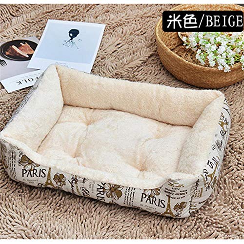 Soft Dog Beds Warm Fleece Lounger Sofa For Small Dogs Large Dog Golden Retriever Bed Husky Pet Products XS To XL Size,Beige,45X31X15Cm