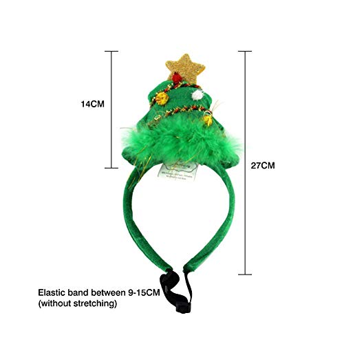 Sombrero De Navidad Para Perro, Diadema De Árbol Hecha A Mano Para Mascotas Gorro De Día De Fiesta Gorro Ajustable Adornos Decorativos Y Aseo Cómodo De Llevar Para Perros Cachorros Gatitos Conejos