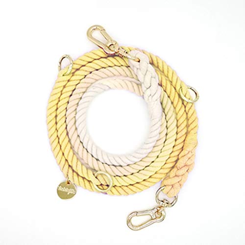 Suministros de Mascotas Arco Iris en el Pecho Correa Collar para Mascotas Grande en Pequeña Comodidad del Perro Correa para el Pecho en Forma de I (Color : Yellow Gradient Traction Rope, Size : M)