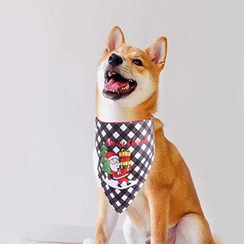 Sylar Toalla De Saliva para Mascotas, Bufanda De Navidad para Perro Y Gato Disfraces De Navidad De Impresión para Perros Y Gatos Bufanda Triangular De Navidad Mascota Ajustable Cumpleaños Pañuelo