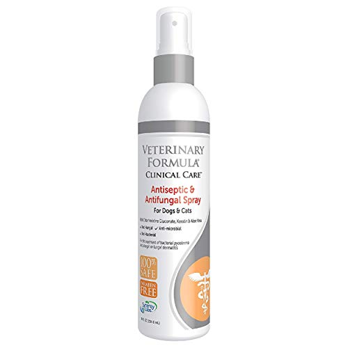 SynergyLabs Fórmula Veterinaria Cuidado Clínico Antiséptico y Antifúngico Spray para Perros y Gatos; 8 onzas líquidas.