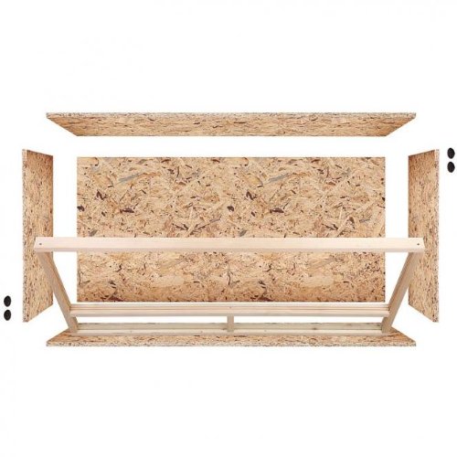 Terrario de tamaño grande de madera para reptiles, para interiores, página ventilación, para serpientes y lagartos, beige, 100x50x50cm - Side Vent