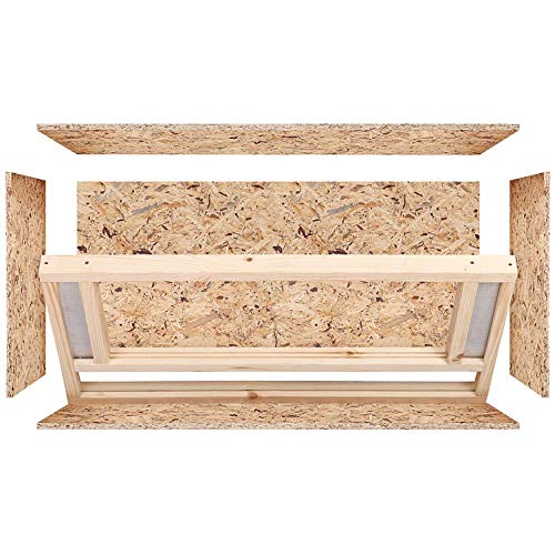 Terrario: Madera Terrario para Reptiles frontal ventilación para serpientes y lagartos 100 x 50 x 50 cm alta calidad Terrario Madera de OSB - Front Vent