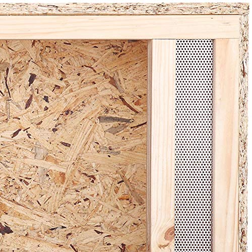 Terrario: Madera Terrario para Reptiles frontal ventilación para serpientes y lagartos 100 x 50 x 50 cm alta calidad Terrario Madera de OSB - Front Vent