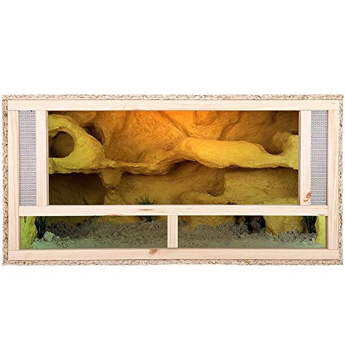 Terrario: Madera Terrario para Reptiles frontal ventilación para serpientes y lagartos 100 x 50 x 50 cm alta calidad Terrario Madera de OSB - Front Vent