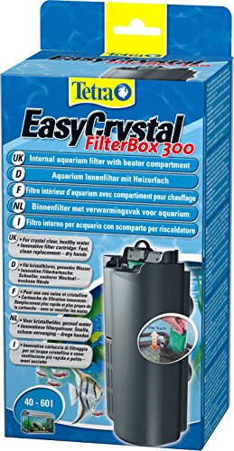 Tetra EasyCrystal FilterBox 300 - Filtro interior de acuario con compartimento para el calentador, procura agua cristalina y saludable, adecuado para acuarios de 40 a 60 litros